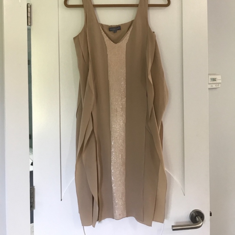 Sachin Babi Tan Midi Cocktail Dress